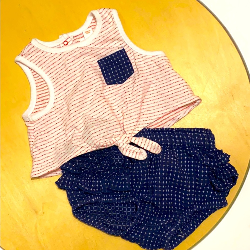 Cat & Jack Fourth of July starts and stripes set